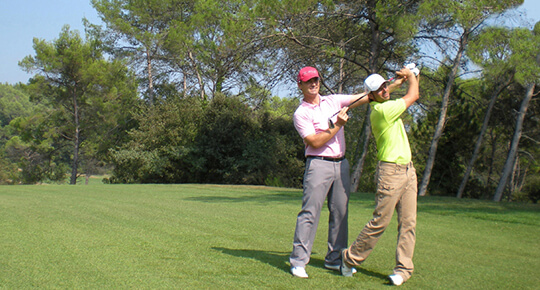 Swing technique du club de golf